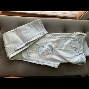 American Eagle Low Rise Distressed Jeggings